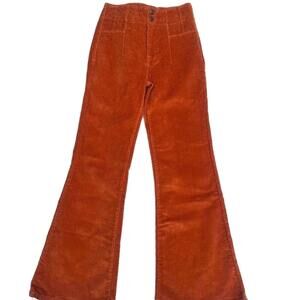 KENSIE Burnt Orange Corduroy Boot Cut Flare High Rise Pants SIZE 8/29 BOHO RETRO